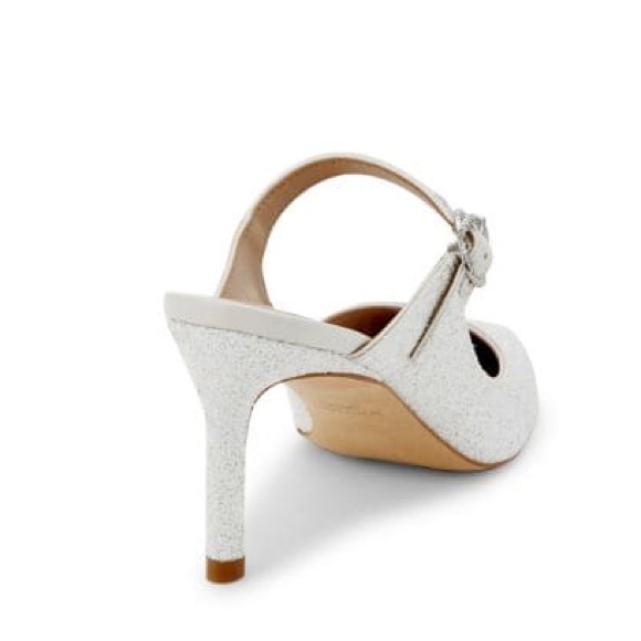 Women’s 9 Stuart Weitzman crystal buckle 75 glitter heeled mule - Picture 5 of 12